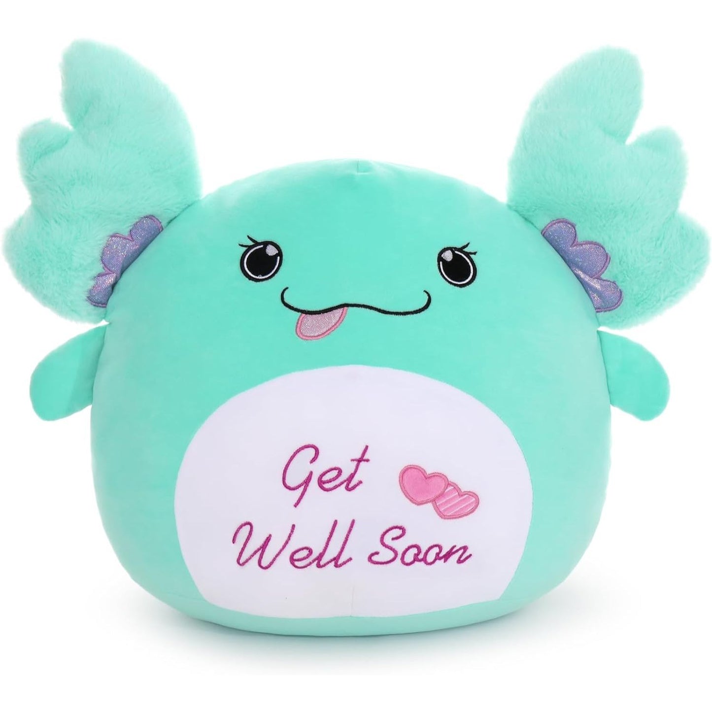 Big Ears Axolotl Plush Toy, Mint Green, 17.7 Inches