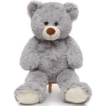 Giant Teddy Bear Plush Toy, Grey, 35.4/51 Inches - MorisMos Plush Toys