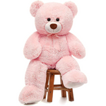 Giant Teddy Bear Plush Toy, Pink, 35.4/51 Inches - MorisMos Plush Toys
