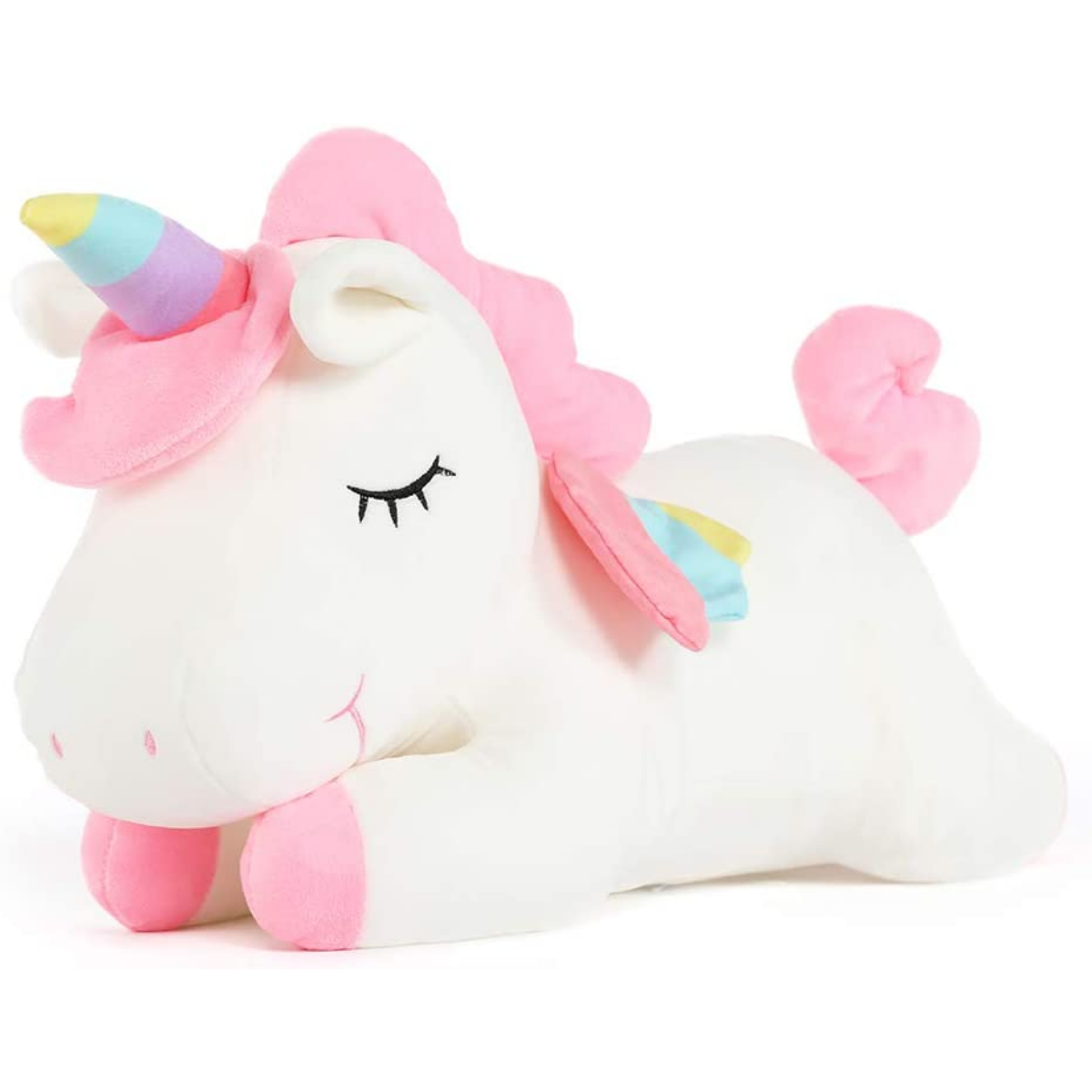 Unicorn Stuffed Toy, Pink/White, 19.6/31.5 Inches