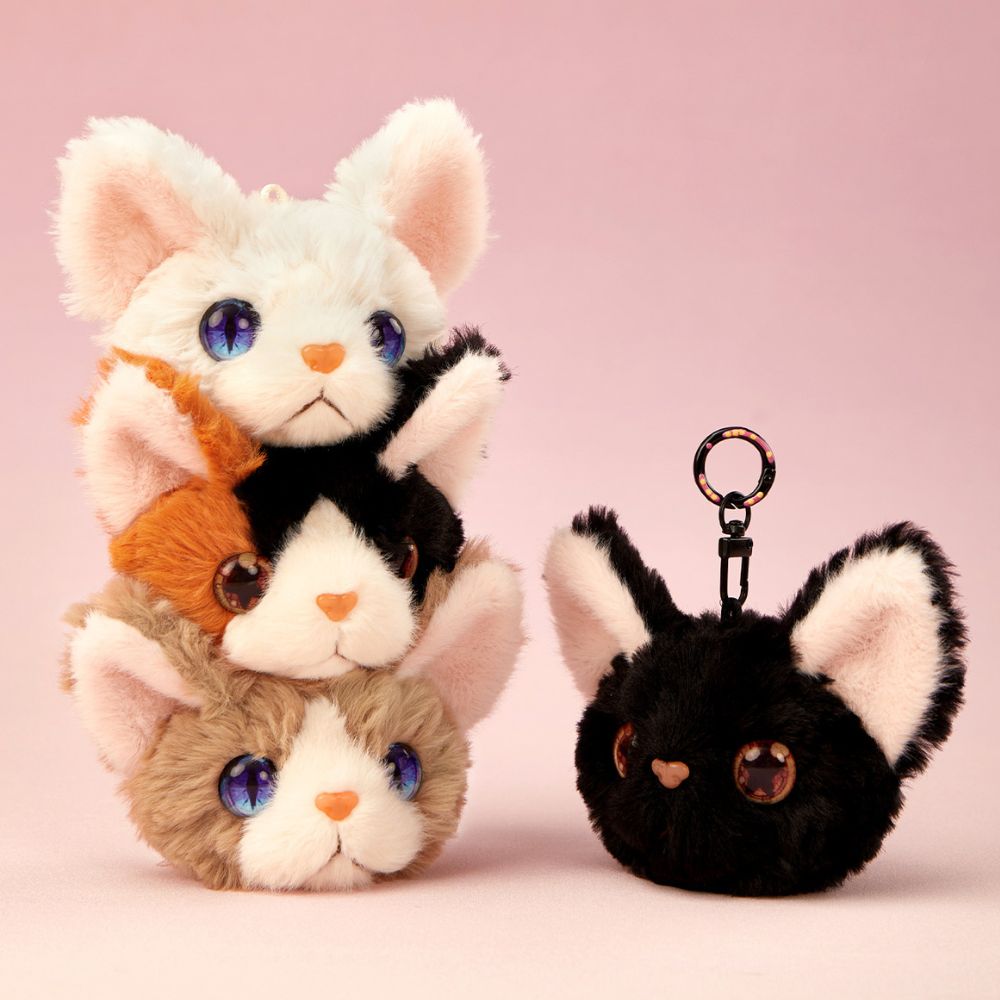 Kawaii Cat Plush Keychains - Student's Backpack Charms - Girls' Bag Furry Accessories - Party Favors for Children, Adults - Wedding Gift for Guests - Gift for Cat Lovers