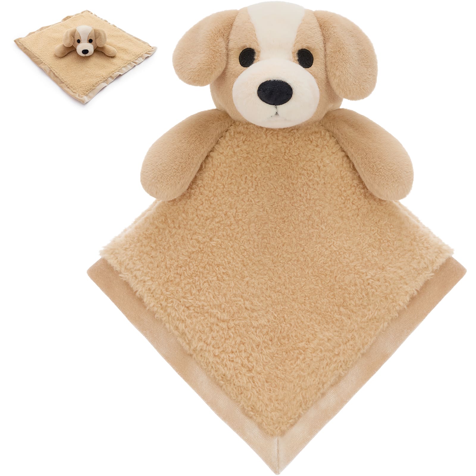Animal Security Blanket Soft Plush Lovey Comfort Blanket, 14 Inches