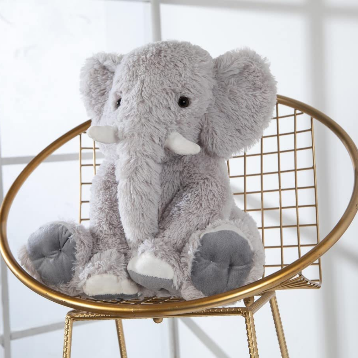 Elephant Stuffed Animal Toy, Multicolor, 19 Inches - MorisMos Plush Toys
