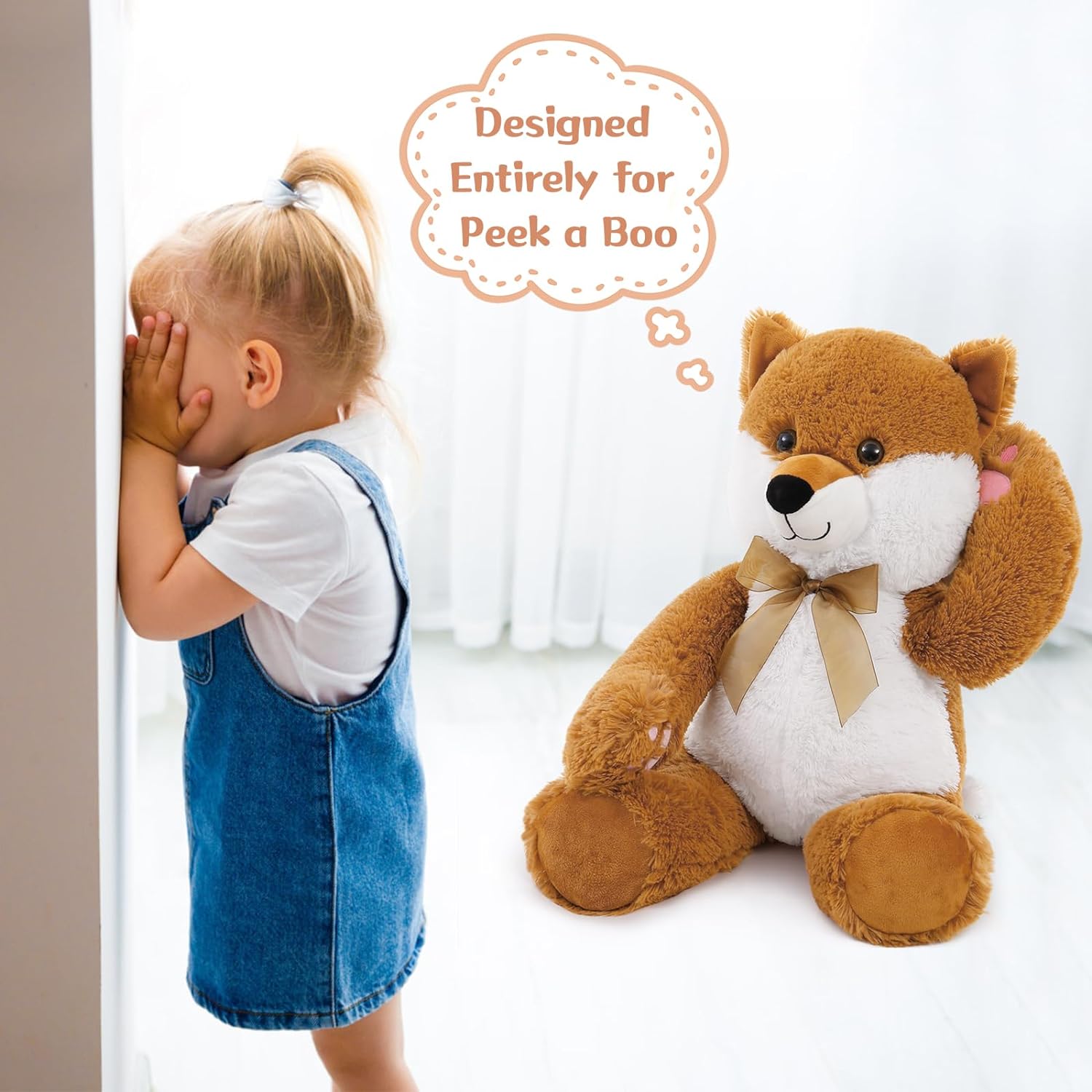 Dairy Cow/Fox/Giraffe Plush Toy Stuffed Animals, 24 Inches