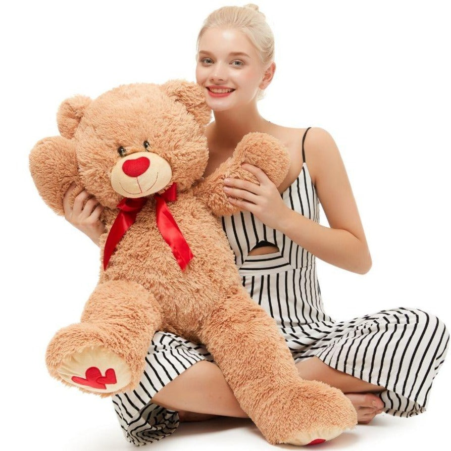 Valentine's Day Teddy Bear Stuffed Animals - Big 3 FT Teddy Bear Plush Toys - Valentine's Day Gift for Girlfriend/Boyfriend - Fluffly Cuddly Plushy Fluffy Toy - Cute Teddy Bear Plush Pillows for Kids - Christmas/Birthday Gift for Children/Teens/Adults - Romantic Anniversary Gift for Wife/Husband - Wedding Gift Ideas for Friends - Free Shipping
