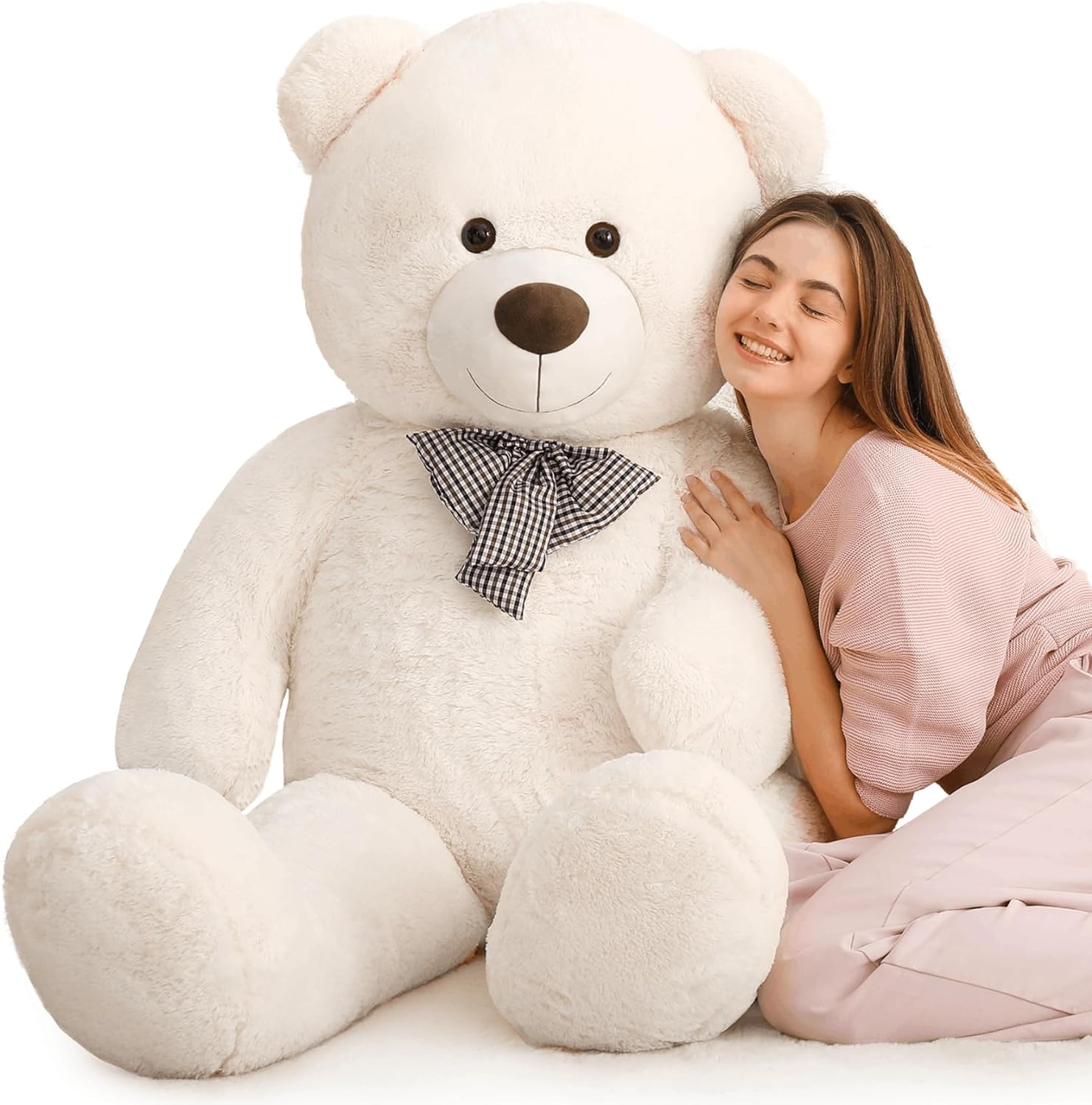 Giant Teddy Bear Stuffed Toy, Beige, 39/47/55/59 Inches
