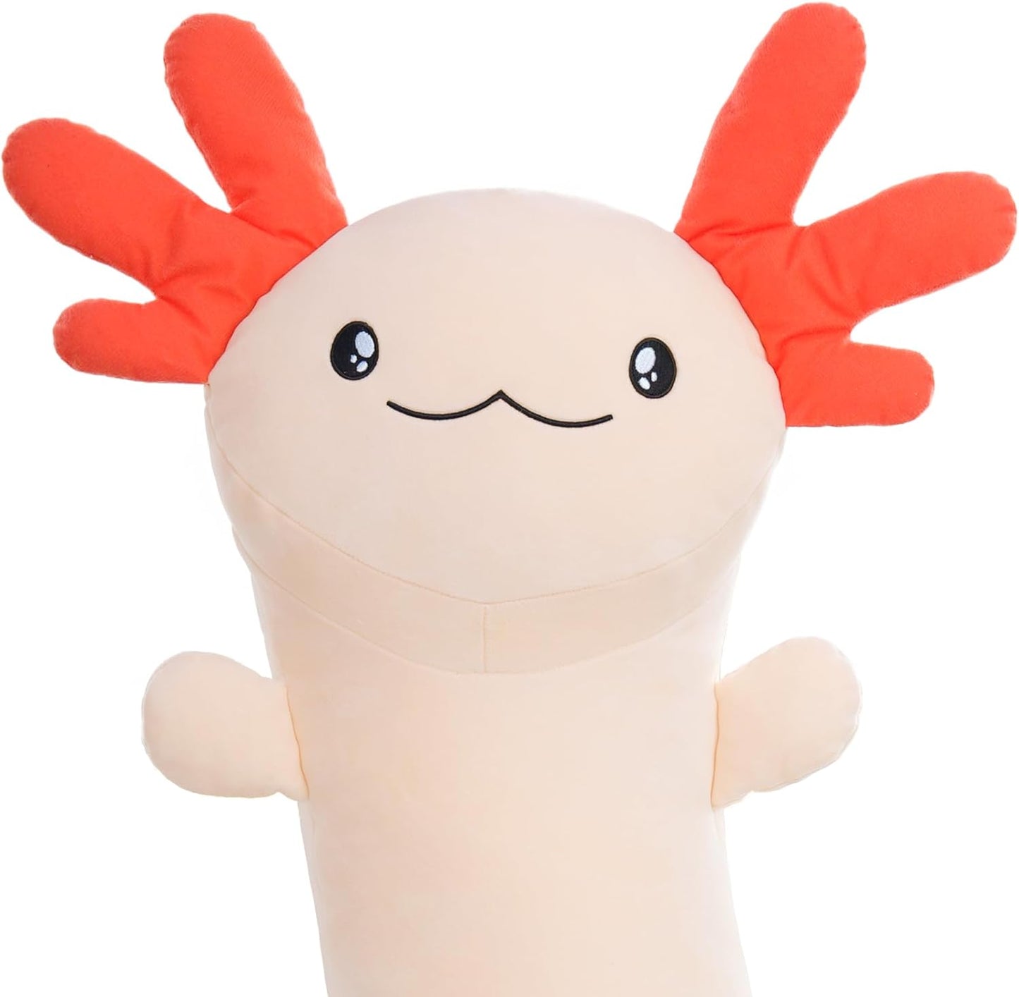 Giant Cozy Axolotl Long Throw Pillow, 48 Inches — MorisMos Stuffed Animals