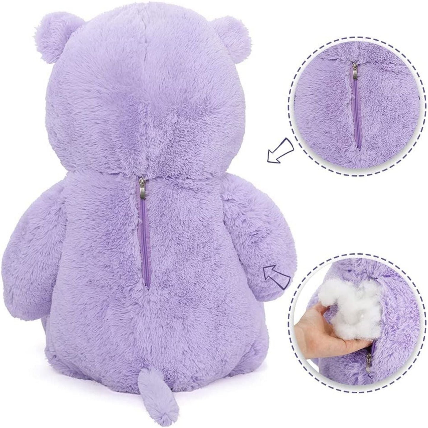 Giant Hippopotamus Stuffed Toy, Purple, 36 Inches - MorisMos Plush Toys Online