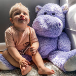 Giant Hippopotamus Stuffed Toy, Purple, 36 Inches - MorisMos Plush Toys Online
