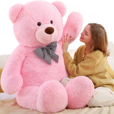 Huge Pink Teddy Bear Plush Toys - Pink Teddy Bear Stuffed Animals - Massive Valentine's Day Teddy Bears&Gifts - Soft Cuddly Smiling Face Big Teddy Bear Plush Gift for Girlfriend/Boyfriend - Teddy Bear Plush Dolls for Birthday/Baby Shower/Christmas