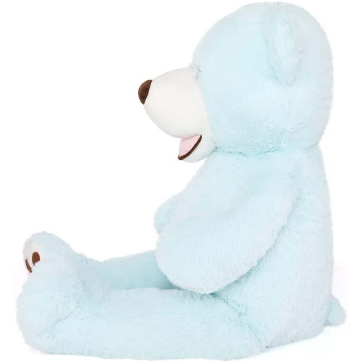Giant Light Blue Teddy Bear Plush Toys - Light Blue Teddy Bear Plush Dolls - Smiling Teddy Bear Stuffed Animals - Valentine's Day Teddy Bear Plushies - Teddy Bear Theme Baby Shower - We Can Bearly Wait Baby Shower Decor - Romantic Valentine's Day Gift