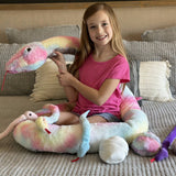 Realistic Snake Stuffed Animals - Lifelike Boa Plush Toys - Simulation Python Plush Dolls - Stuffed Snake with Mini Snake and Snake Eggs - Stuffed Animal Snake Babies with Their Mom - Stuffed Animals with Babies in the Belly - Cool Halloween Christmas Birthday Gift for Boys Girls