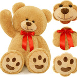 Giant Teddy Bear Plush Toy, Brown, 35.4 Inches - MorisMos Stuffed Animals