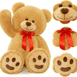 Giant Teddy Bear Plush Toy, Brown, 35.4 Inches - MorisMos Stuffed Animals