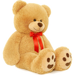 Giant Teddy Bear Plush Toy, Brown, 35.4 Inches - MorisMos Stuffed Animals