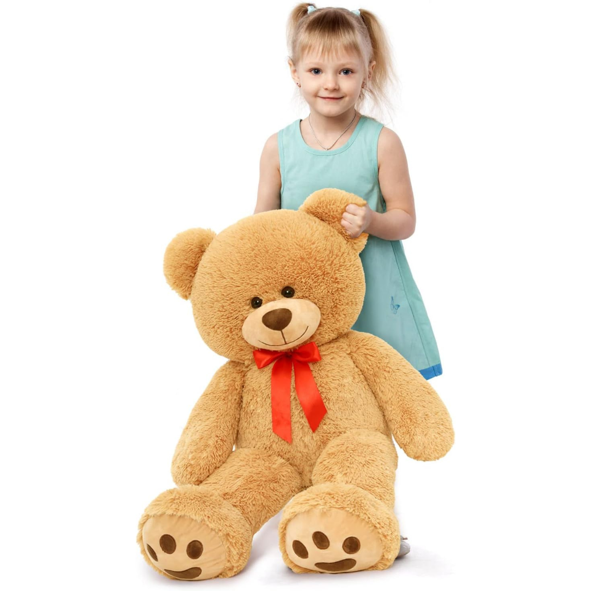Giant Teddy Bear Plush Toy, Brown, 35.4 Inches - MorisMos Stuffed Animals