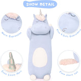 Giant Unicorn Body Pillow, Blue, 23.6/36.2 Inches - MorisMos Stuffed Animals