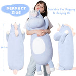 Giant Unicorn Body Pillow, Blue, 23.6/36.2 Inches - MorisMos Stuffed Animals