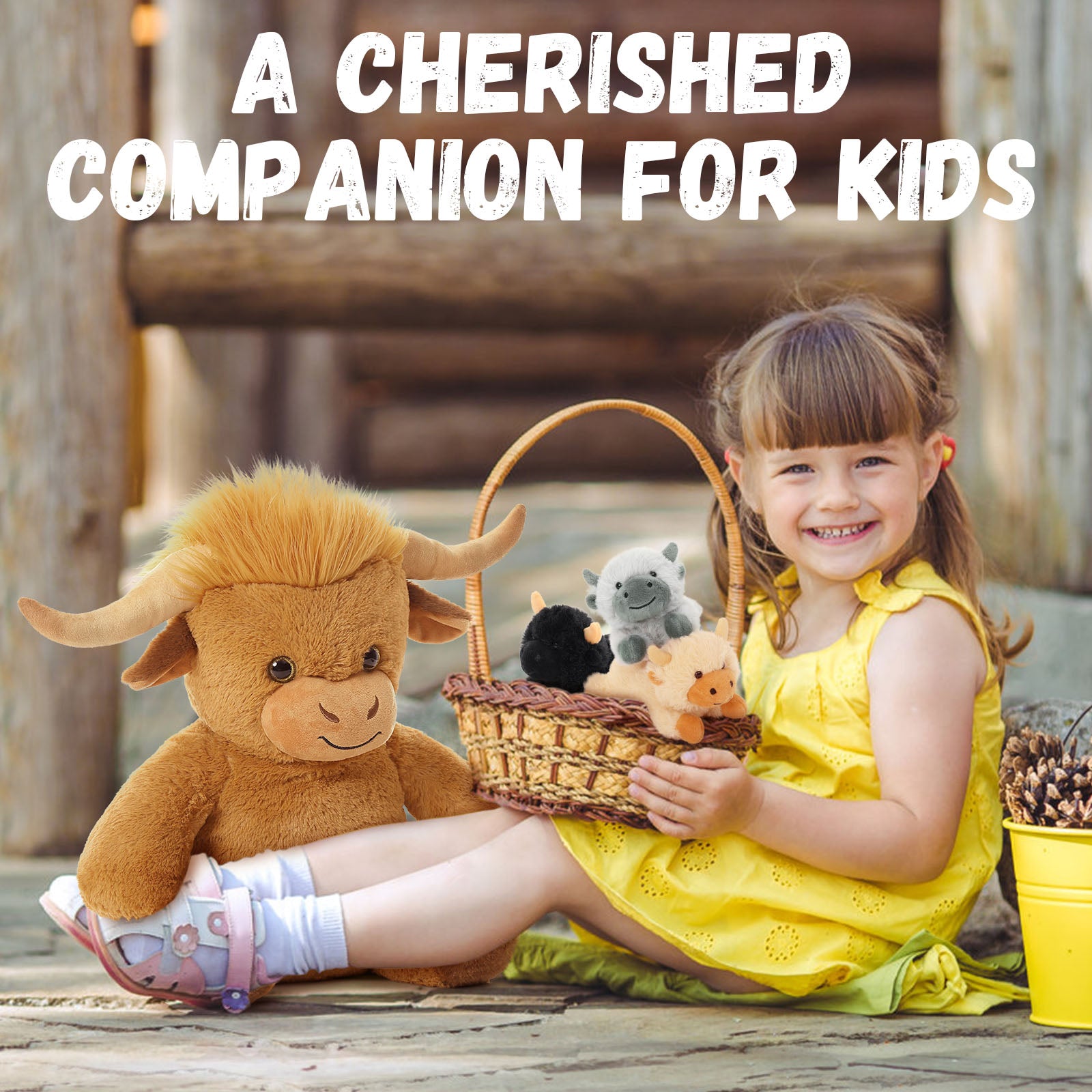 Highland Cattle Stuffed Animal Toys, 18 Inches - MorisMos Plush Toys