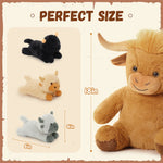 Highland Cattle Stuffed Animal Toys, 18 Inches - MorisMos Plush Toys