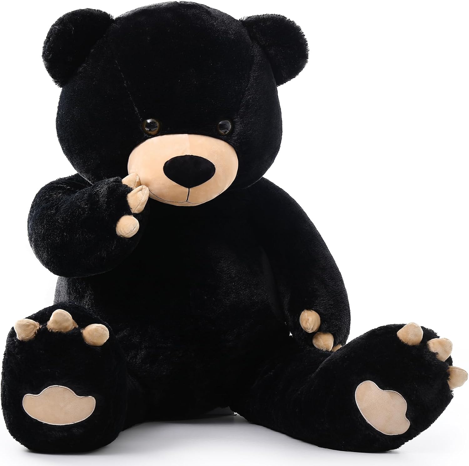 Large Teddy Bear Plush Toy, Black, 59 Inches