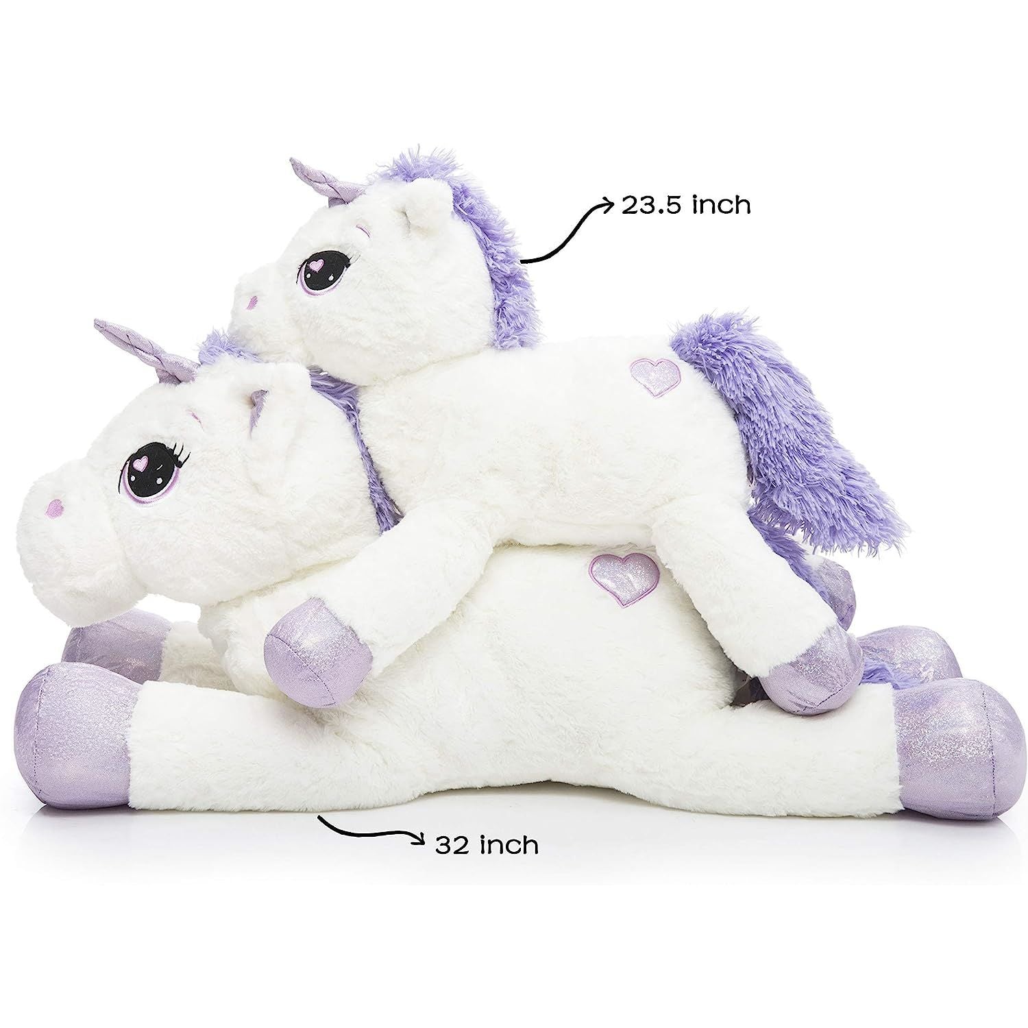 Unicorn Plush Toy, Pink/White, 24/32 Inches