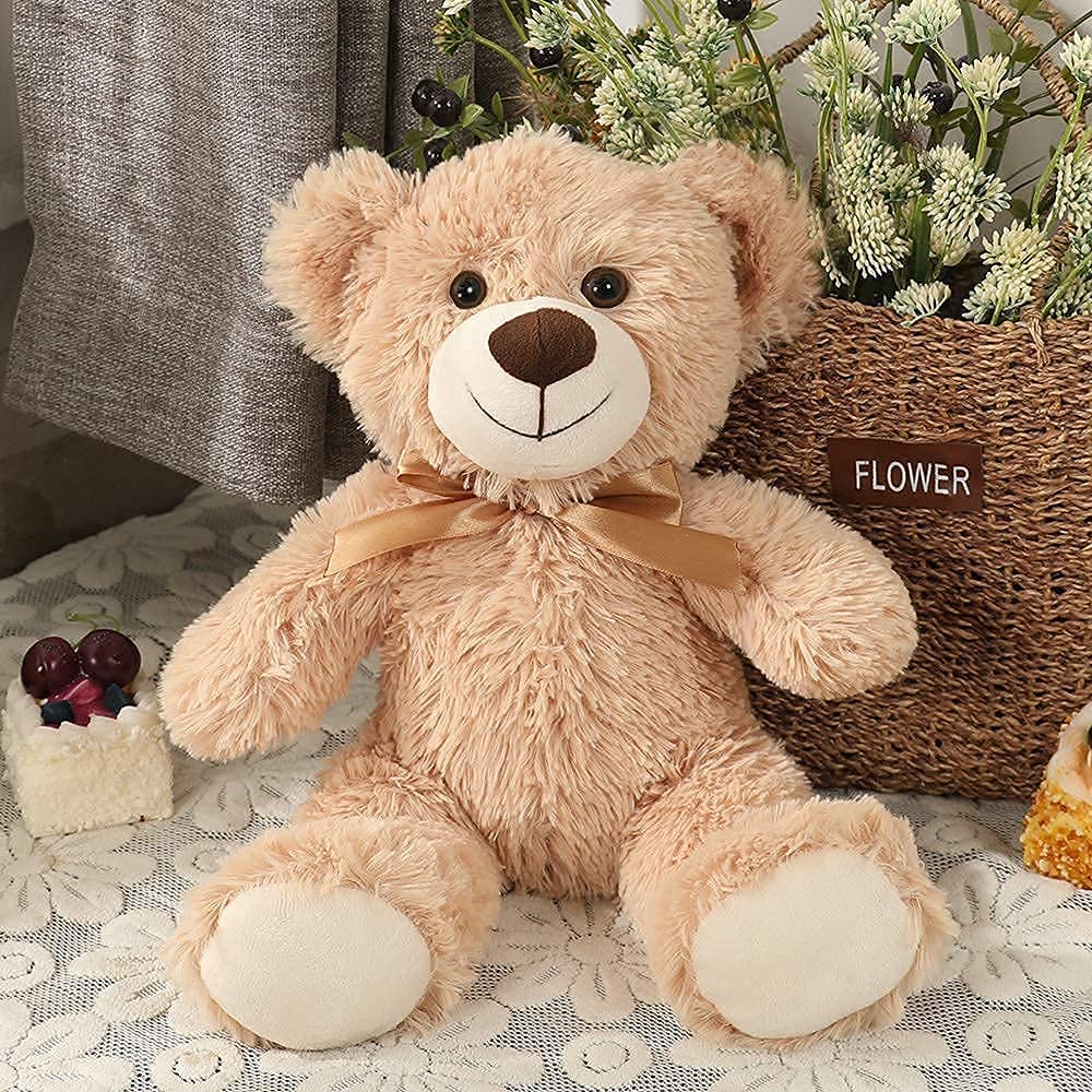 3-Pack Teddy Bear Stuffed Animals Bulk -  Teddy Bear Plush Toys 13.8 Inches - Cute Teddy Bear Centerpiece Decorations - Christmas/Birthday/Thanksgiving/Baby Shower Gift Ideas - Teddy Bear Theme Baby Shower Decoration Ornaments