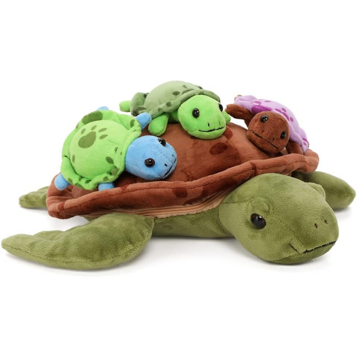 Turtle Stuffed Animals - Stuffed Animal Babies with Their Mom - Tortoise Plush Dolls - Sea Turtle Plush Toys - Stuffed Animals with Babies in the belly - Gift for Kids