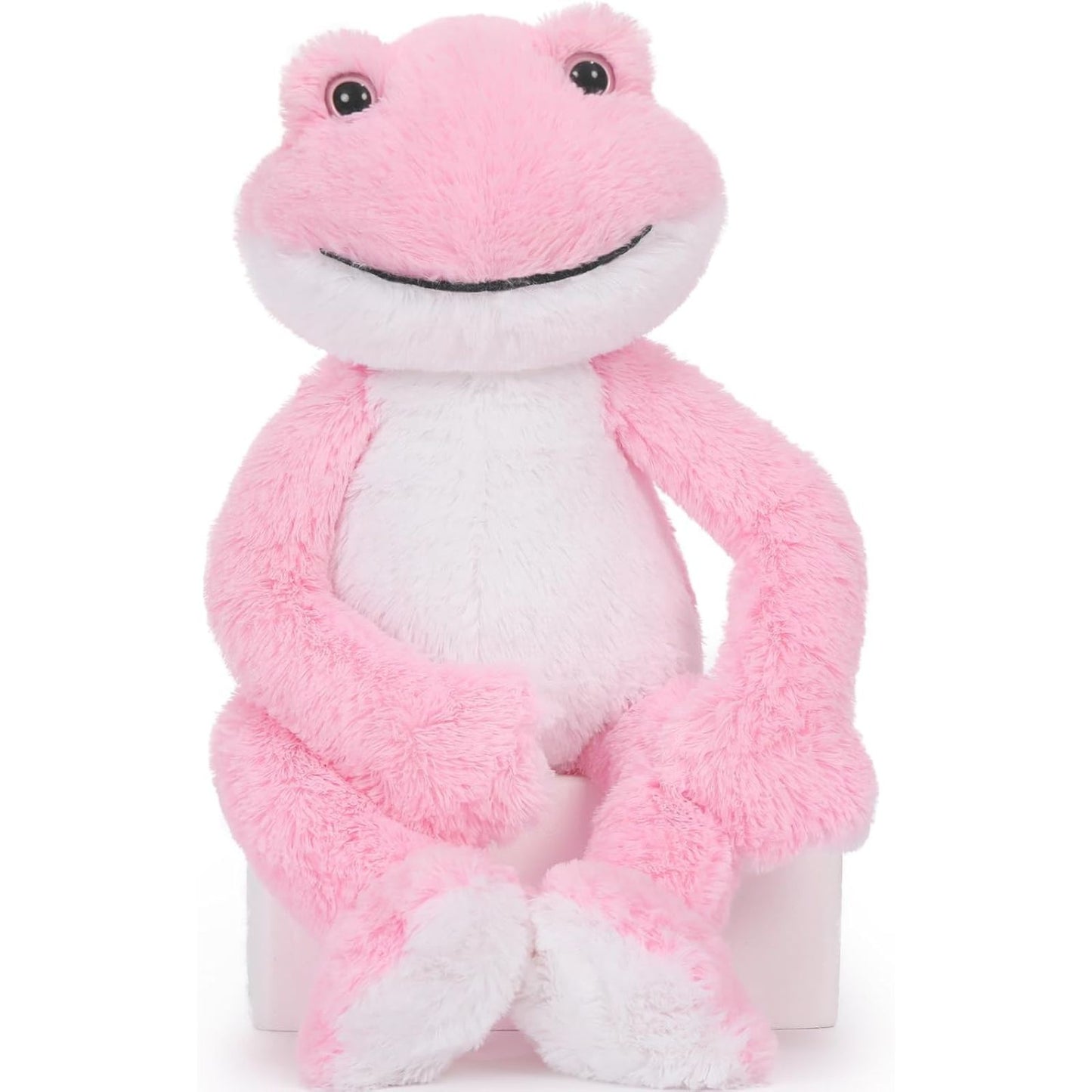 Realistic Frog Stuffed Animals - Big Pink Frog Plush Toys 24 Inches - Cute Cartoon Frog Plush Pillows for Kids - MorisMos Stuffed Animals - Christmas/Birthday/Valentine's Day/Baby Shower Gift Choice
