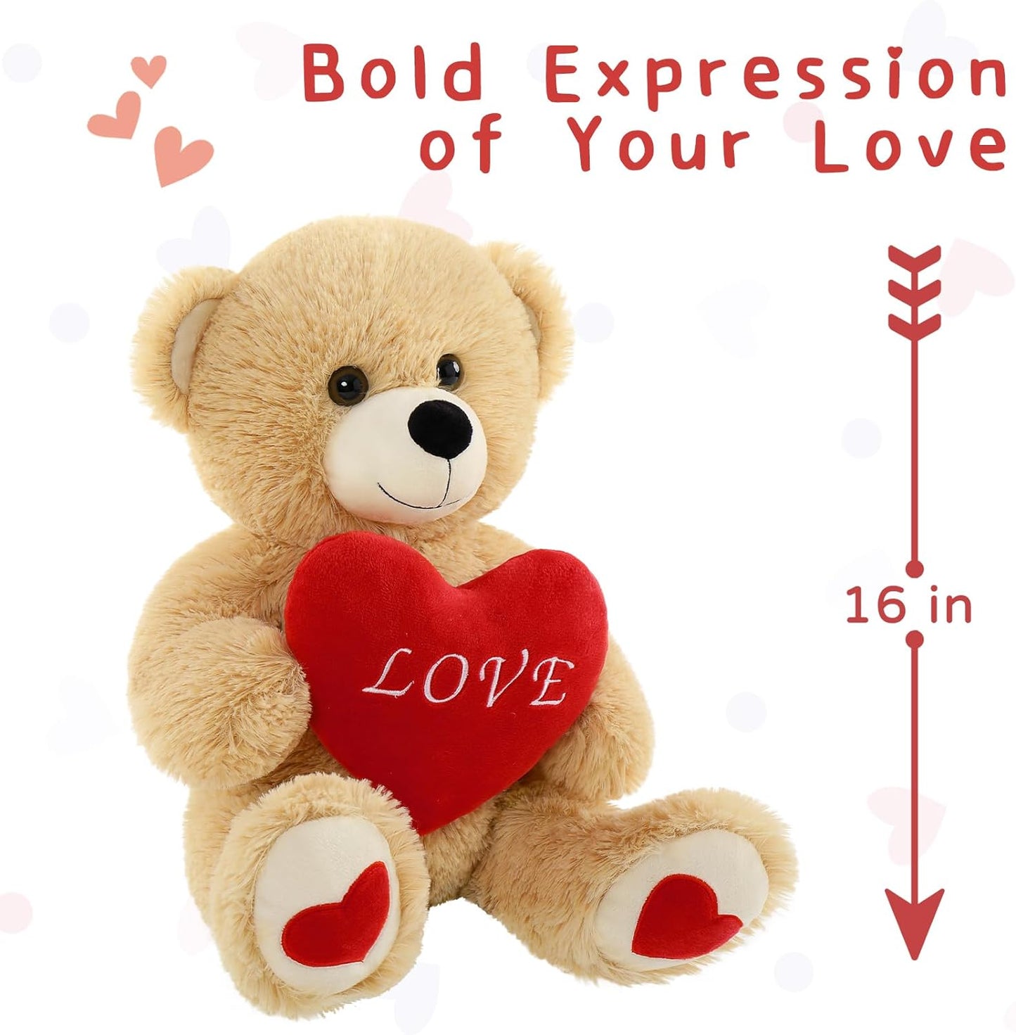 Teddy Bear Stuffed Animal Toy, Brown, 12 Inches - MorisMos Stuffed Animals
