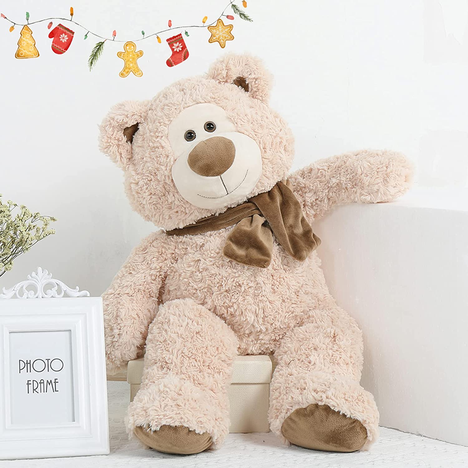 Teddy Bear Stuffed Animal Toy, Beige, 24 Inches