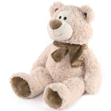 Teddy Bear Stuffed Animal - Plush Big Teddy Bears with Scarfs - Big 24 Inches Beige Bear - Cartoon Teddy Bear Plush Dolls - We Can Bearly Wait - Teddy Bear Themed Baby Shower - Gender Reveal Party Decorations - Valentine's Day Teddy Bear & Gift for Girlfriend/Boyfriend - MorisMos Stuffed Animals