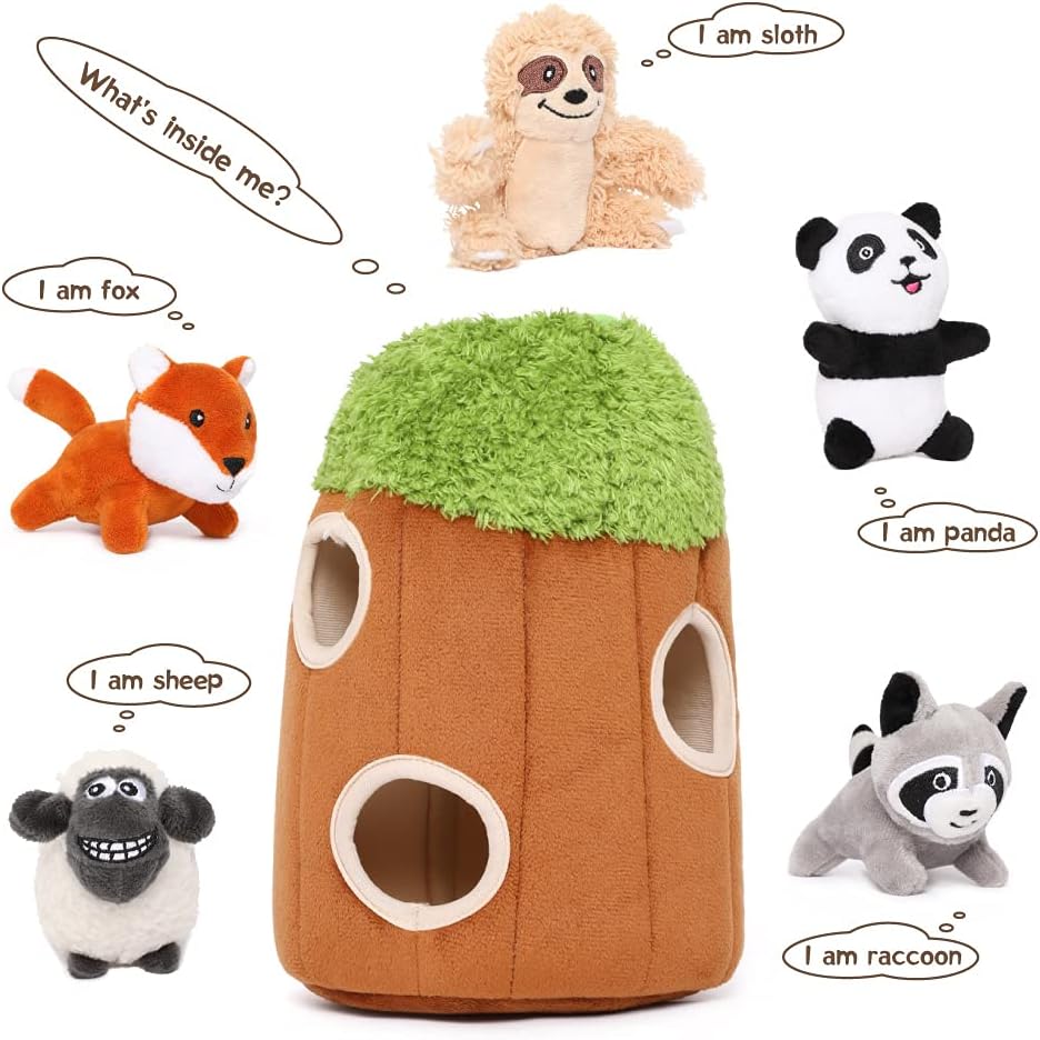Treehouse with 5 Small Stuffed Animal Toys