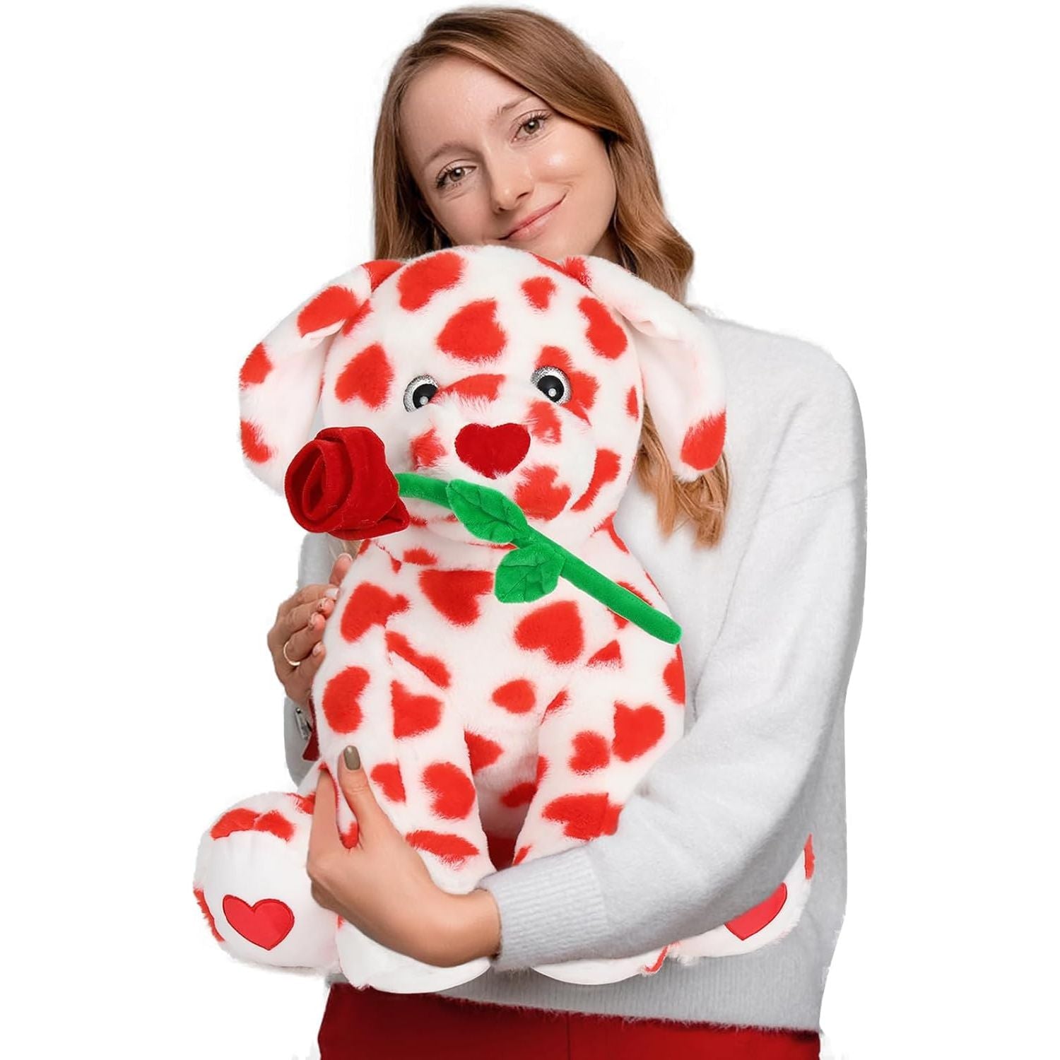 Valentine's Day Dog Stuffed Toy, 18 Inches