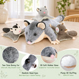 Mother Sugar Glider with Three Babies Cute Woodland Animal Family Playset