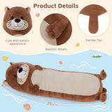 Sea Otter Long Throw Pillows - Cozy Cartoon Body Pillows - Otter Stuffed Animals - Pregnancy Pillows for Sleeping - Cozy Pillows for Bed/Sofa - MorisMos Stuffed Animals - Homewarming Gift Ideas