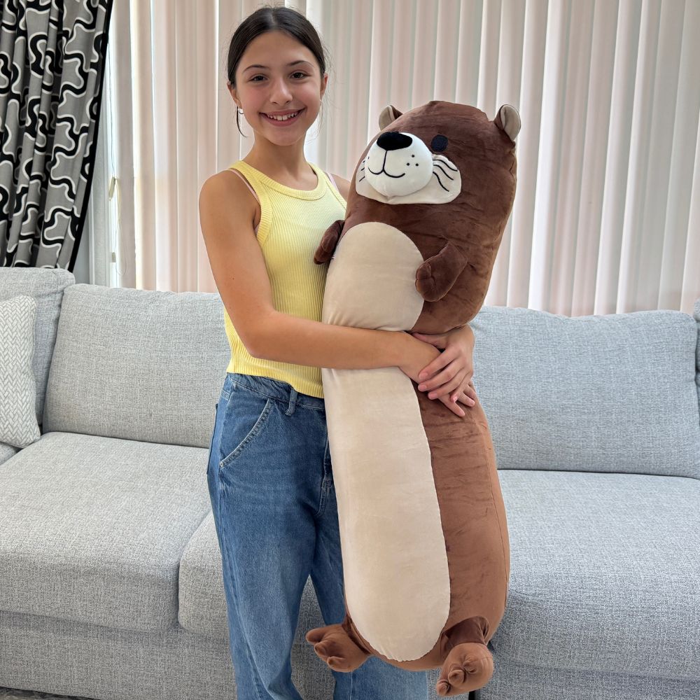 Sea Otter Long Throw Pillows - Cozy Cartoon Body Pillows - Otter Stuffed Animals - Pregnancy Pillows for Sleeping - Cozy Pillows for Bed/Sofa - MorisMos Stuffed Animals - Homewarming Gift Ideas