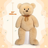 40 Inch Brown Big Teddy Bear Plush Toy Soft Stuffed Animal