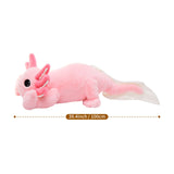 Large Plush Axolotl Toy Stuffed Salamander Toy, Pink, 39.4 Inches