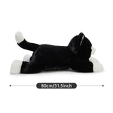 31.5 Inch Black Cat Weighted Plush Pillow Stuffed Animal