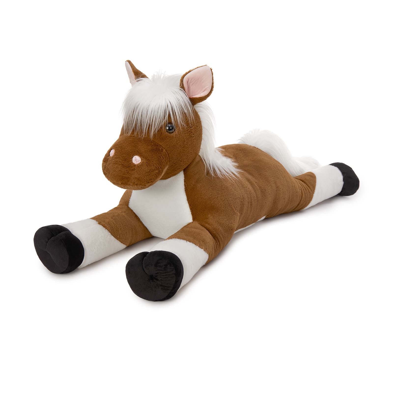 Realistic Brown Horse Plush Toy Soft Stuffed Animal 43 Inch