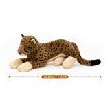 Giant Cheetah Plush Toy Realistic Jungle Stuffed Animal 53.15 Inch