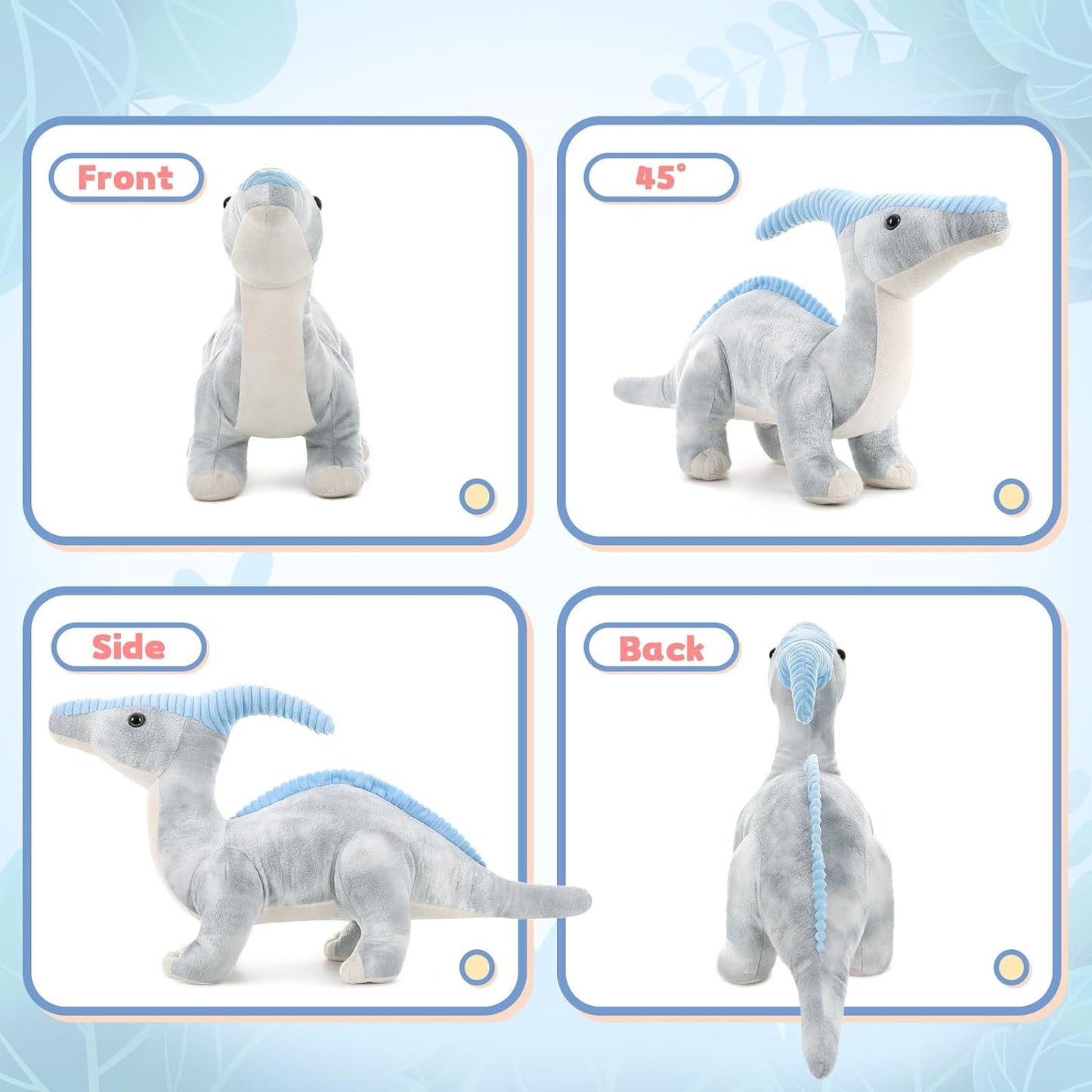 Parasaurolophus Plush Toy, 25.6 Inches