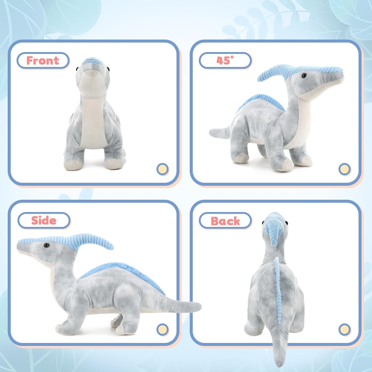 Parasaurolophus Plush Toy, 25.6/31.5 Inches