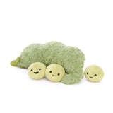 15.7 Inch Pea Pod Plush Toy with 3 Removable Bean Stuffed Toys