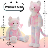 Cat Stuffed Animals Weighted Plush Toys, Black/Colorful, 39 Inches