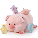 Pig Mom Stuffed Toy with 4 Pig Babies, 20 Inches - MorisMos Stuffed Animal Toys