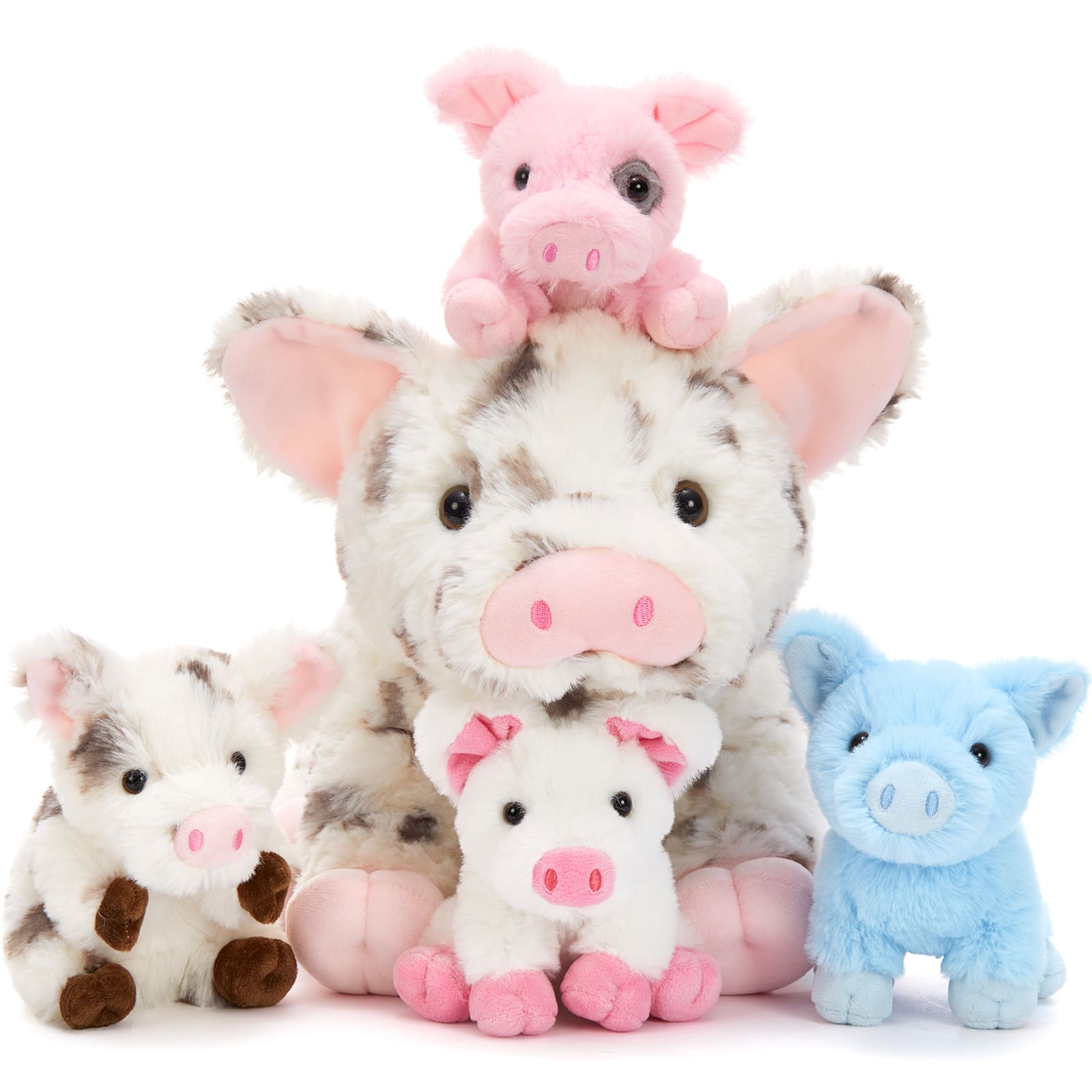 Pig Stuffed Animals with Four Babies Inside, 15.75 Inches