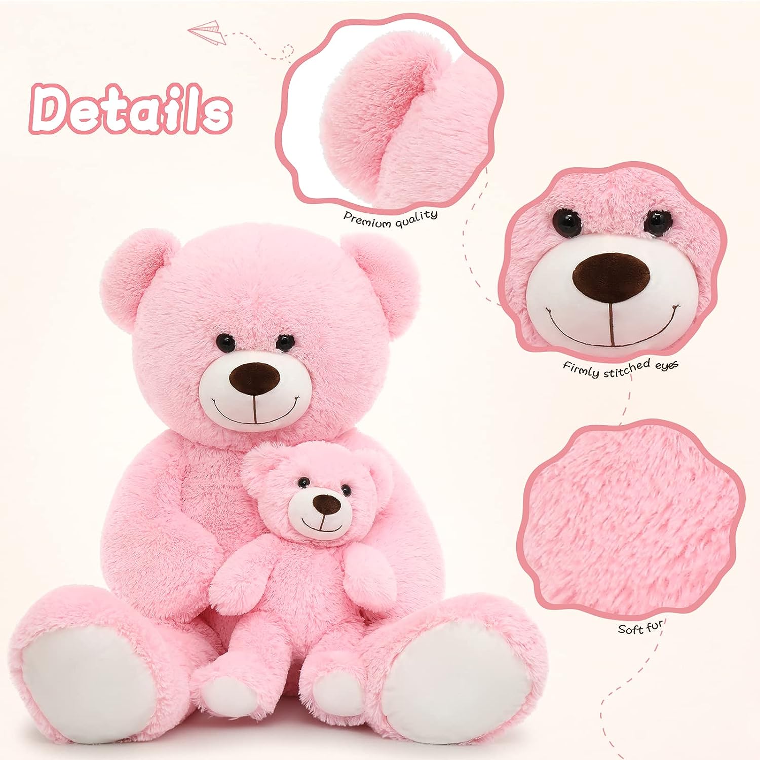 Giant Teddy Bear Plush Toys Giant Stuffed Animals, 39 Inches