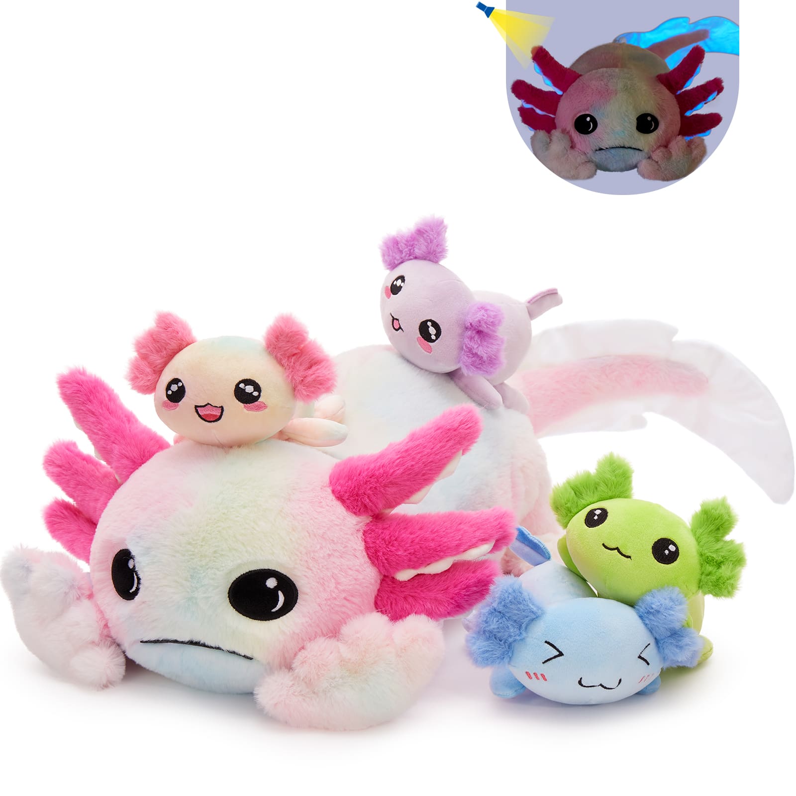 Axolotl Stuffed Animals Salamander Plush Toys, 31 Inches